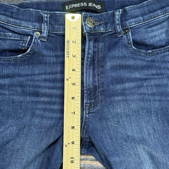 Express Women's Jeans Leggings High Rise Size 4 Medium Wash Cotton Blend Stretch - Picture 4 of 10